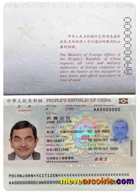 China passport 2013-present
